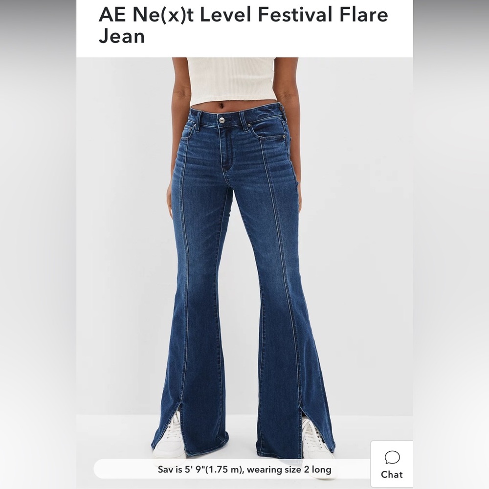 American Eagle Festival Flare jeans size 000, regular length.